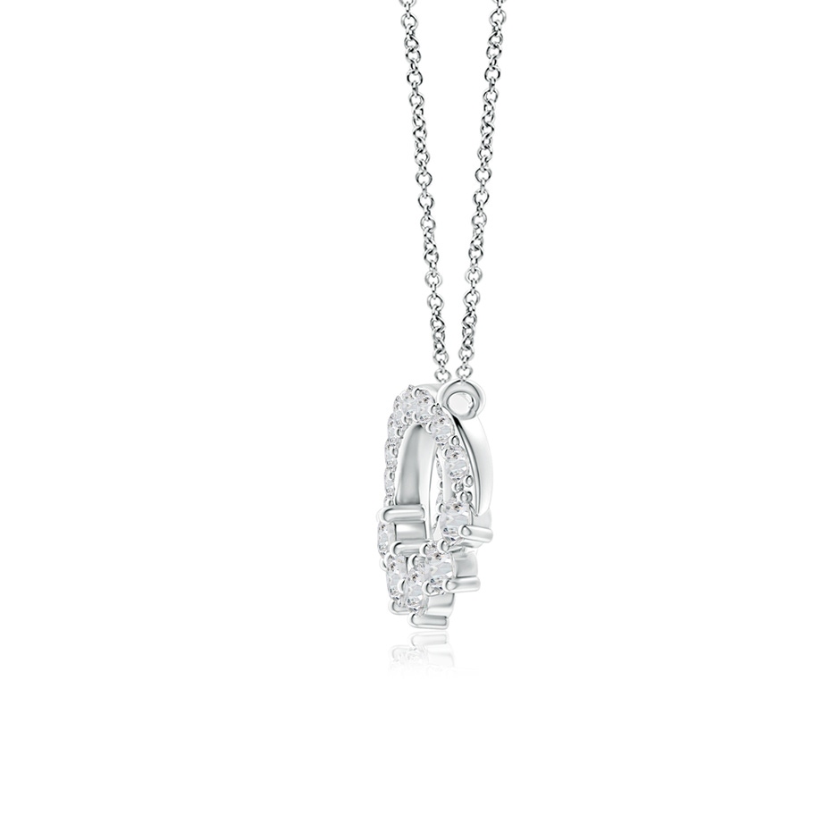 1.65mm HSI2 Diamond Horizontal Infinity Journey Pendant in White Gold side 1