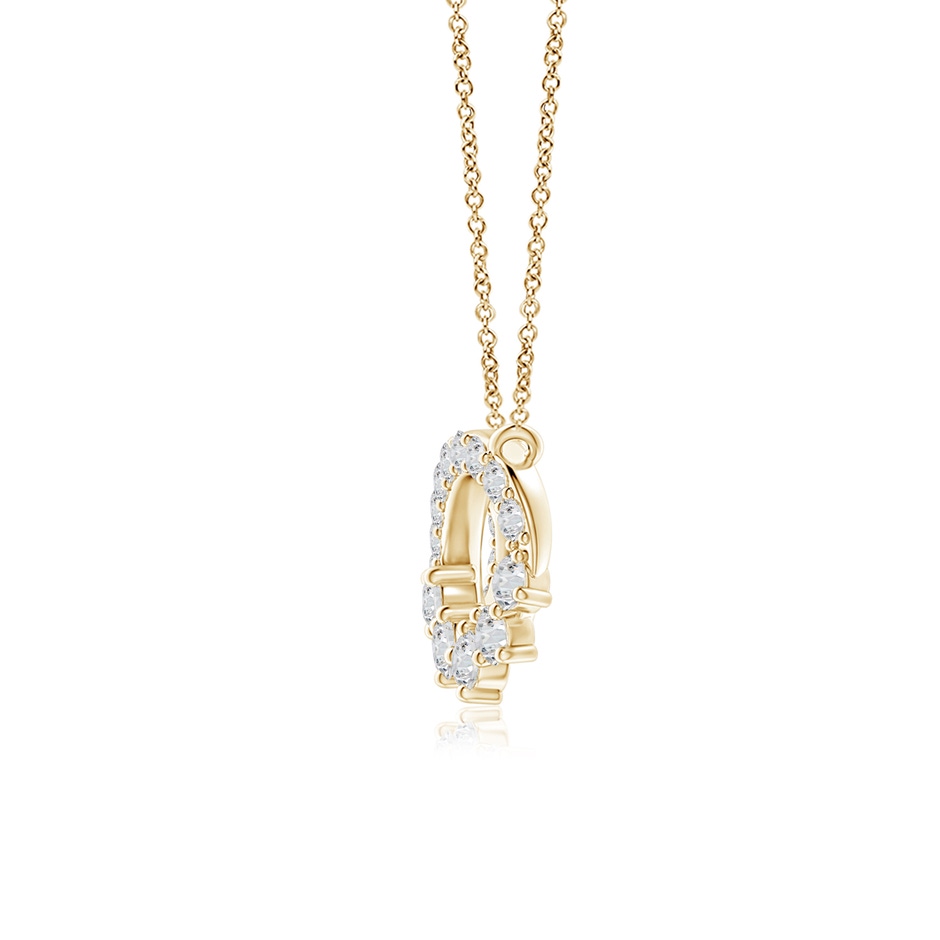 1.65mm HSI2 Diamond Horizontal Infinity Journey Pendant in Yellow Gold side 1