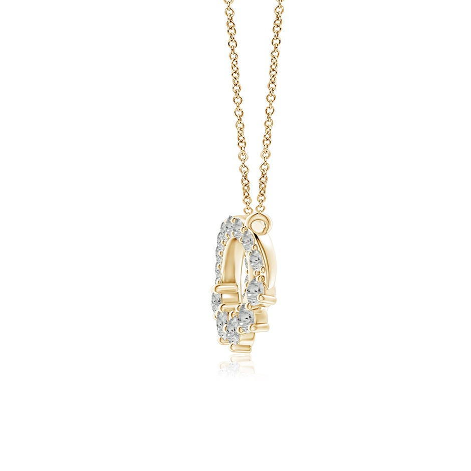 1.65mm KI3 Diamond Horizontal Infinity Journey Pendant in Yellow Gold side 1