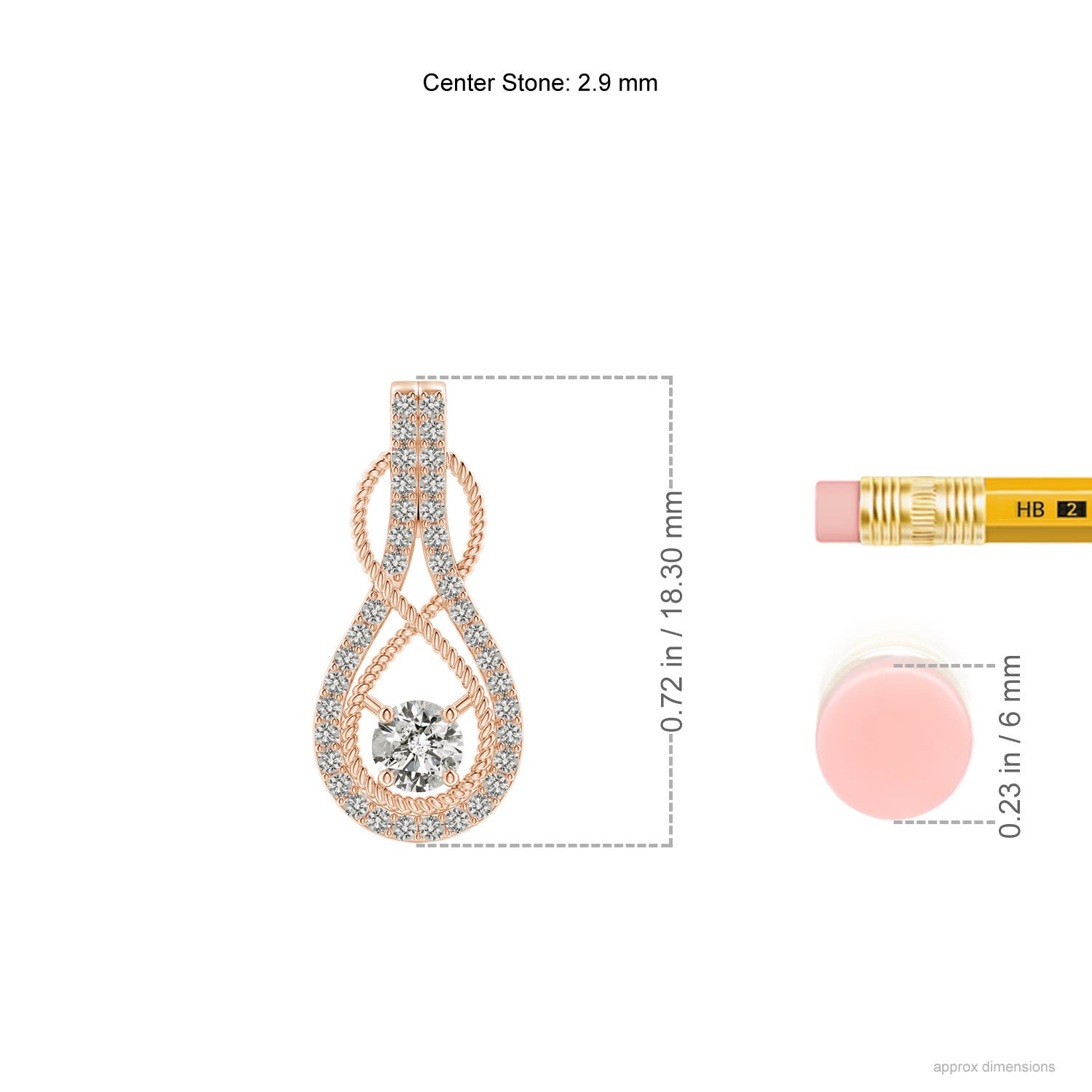 K, I3 / 0.24 CT / 14 KT Rose Gold