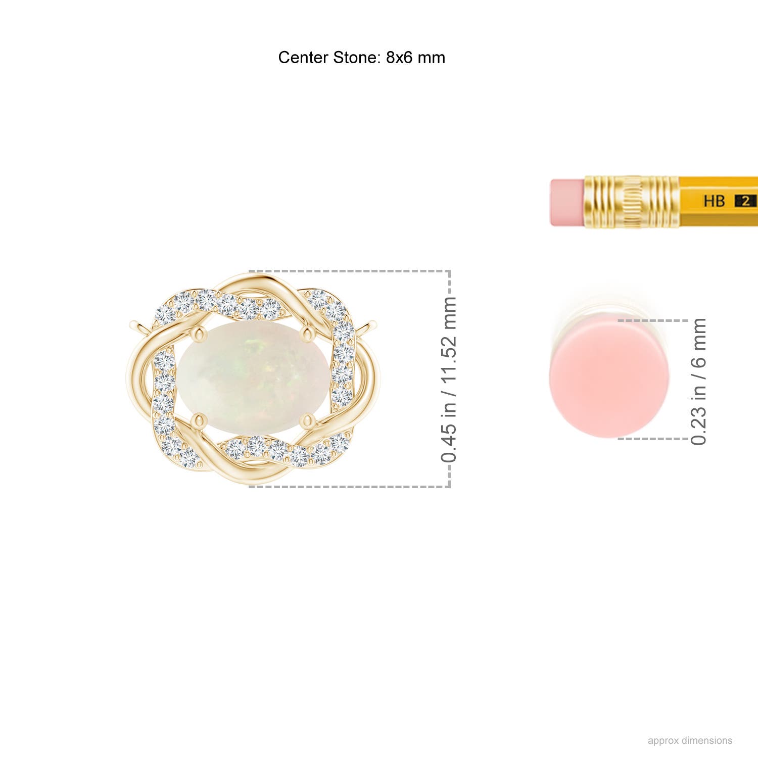 A - Opal / 0.94 CT / 14 KT Yellow Gold