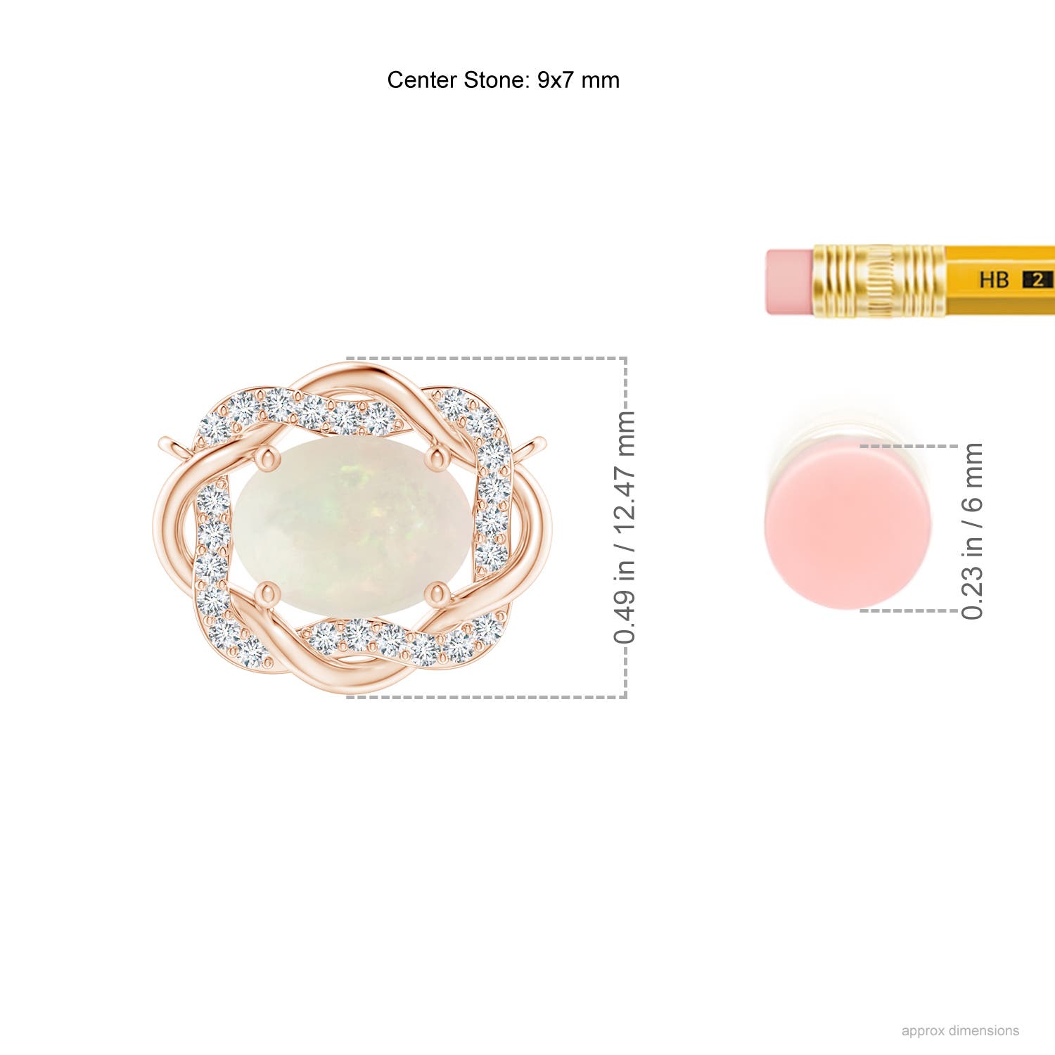 A - Opal / 1.34 CT / 14 KT Rose Gold