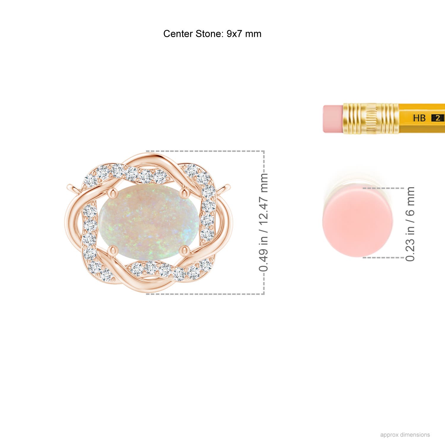 AA - Opal / 1.34 CT / 14 KT Rose Gold