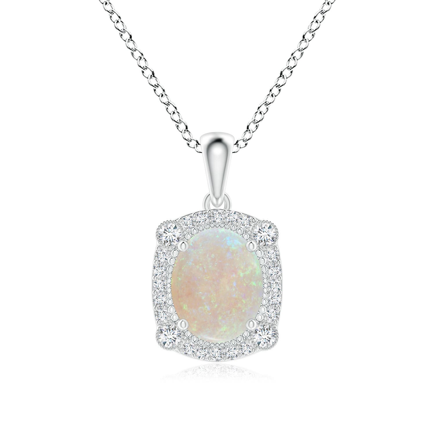 AA - Opal / 1.24 CT / 14 KT White Gold