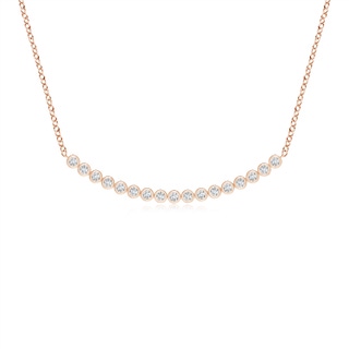 1.9mm GVS2 Bezel-Set Diamond Curved Bar Necklace in Rose Gold