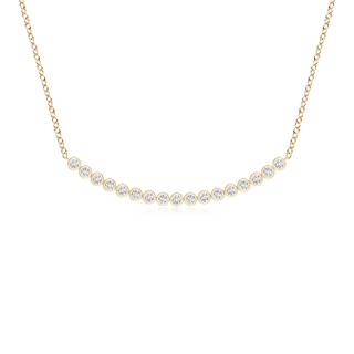1.9mm GVS2 Bezel-Set Diamond Curved Bar Necklace in Yellow Gold