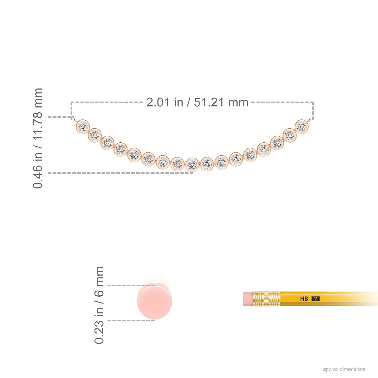 I-J, I1-I2 / 0.49 CT / 14 KT Rose Gold