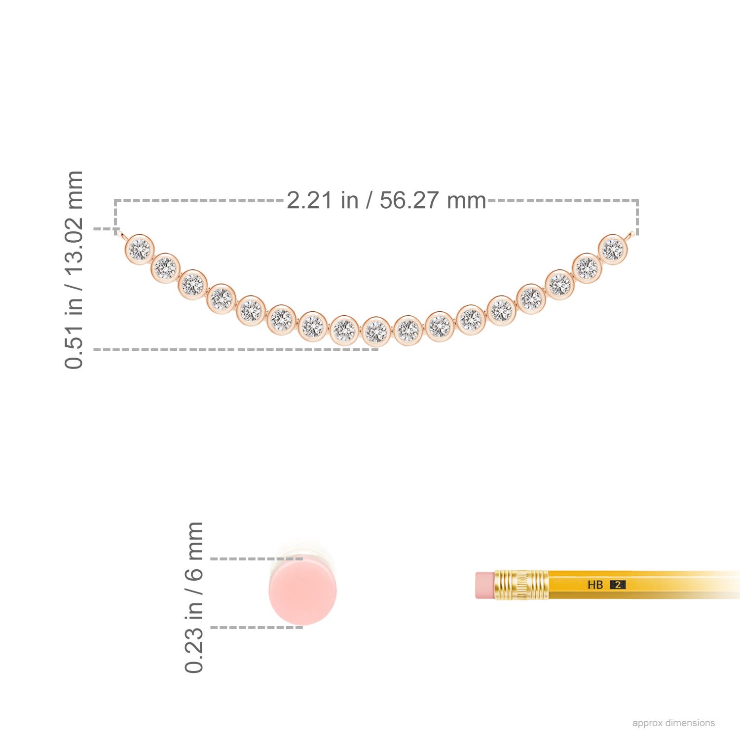 I-J, I1-I2 / 0.66 CT / 14 KT Rose Gold