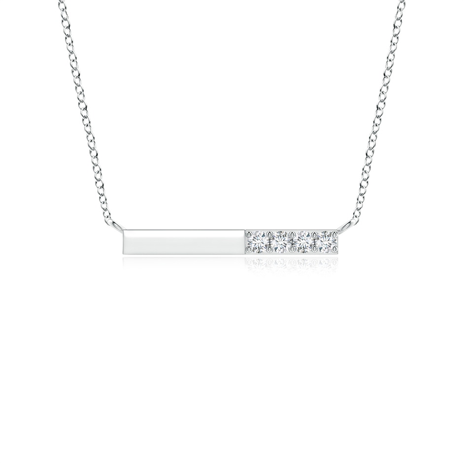 1.9mm GVS2 Prong-Set Round Diamond Bar Necklace in P950 Platinum 