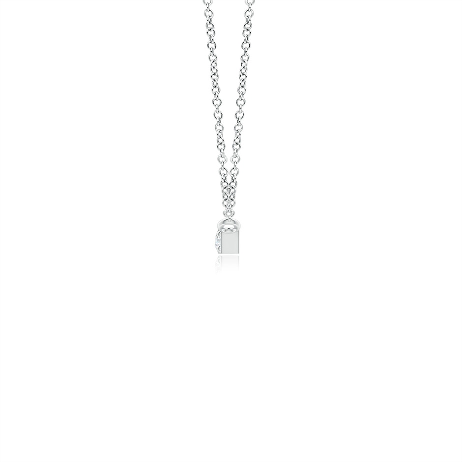 1.9mm GVS2 Prong-Set Round Diamond Bar Necklace in P950 Platinum side 199