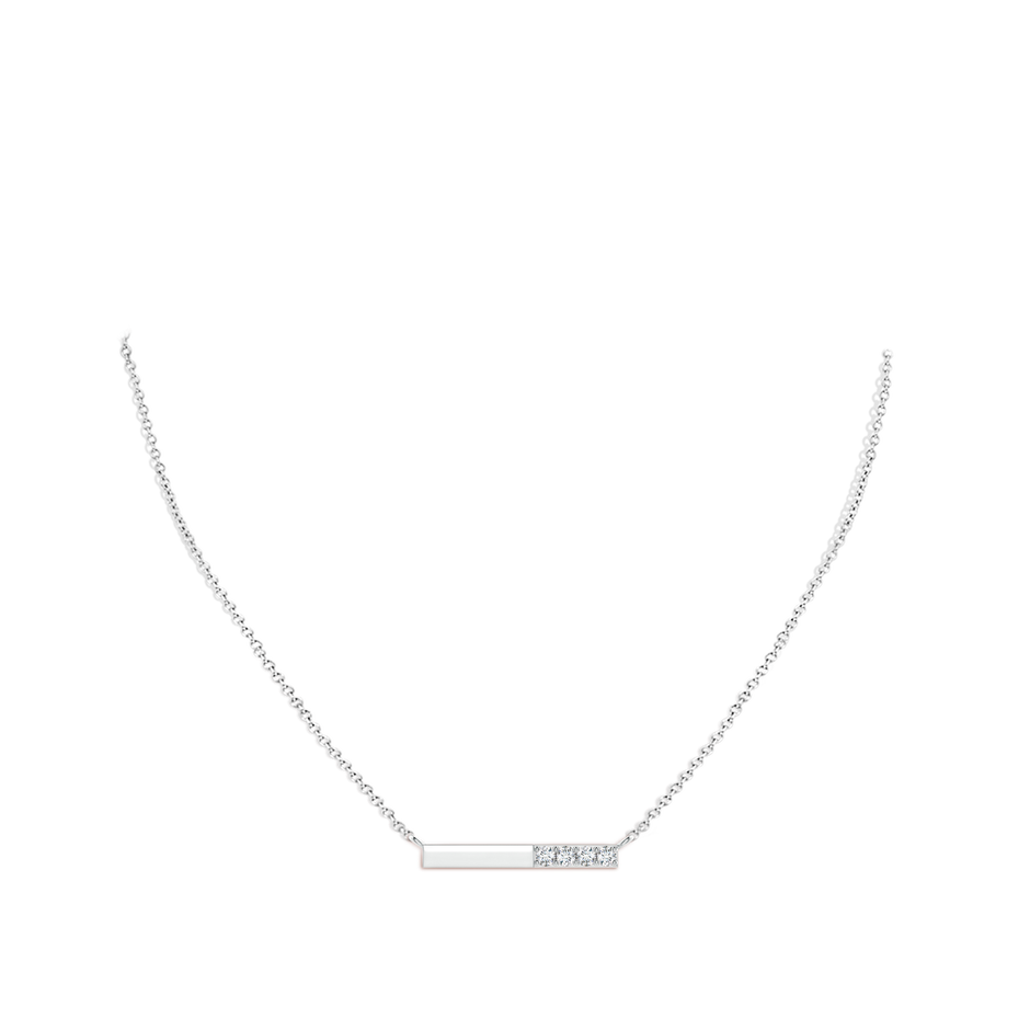 1.9mm GVS2 Prong-Set Round Diamond Bar Necklace in P950 Platinum pen