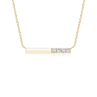 1.9mm GVS2 Prong-Set Round Diamond Bar Necklace in Yellow Gold