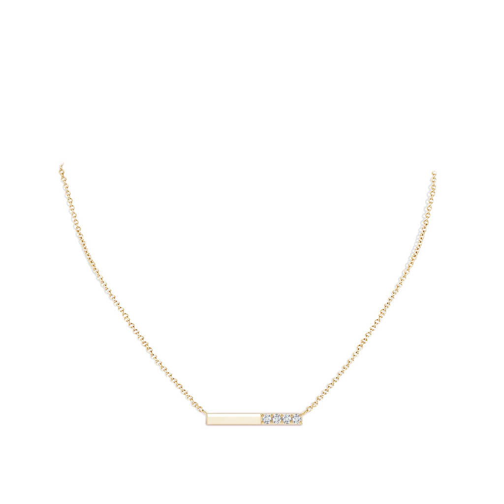 1.9mm GVS2 Prong-Set Round Diamond Bar Necklace in Yellow Gold pen