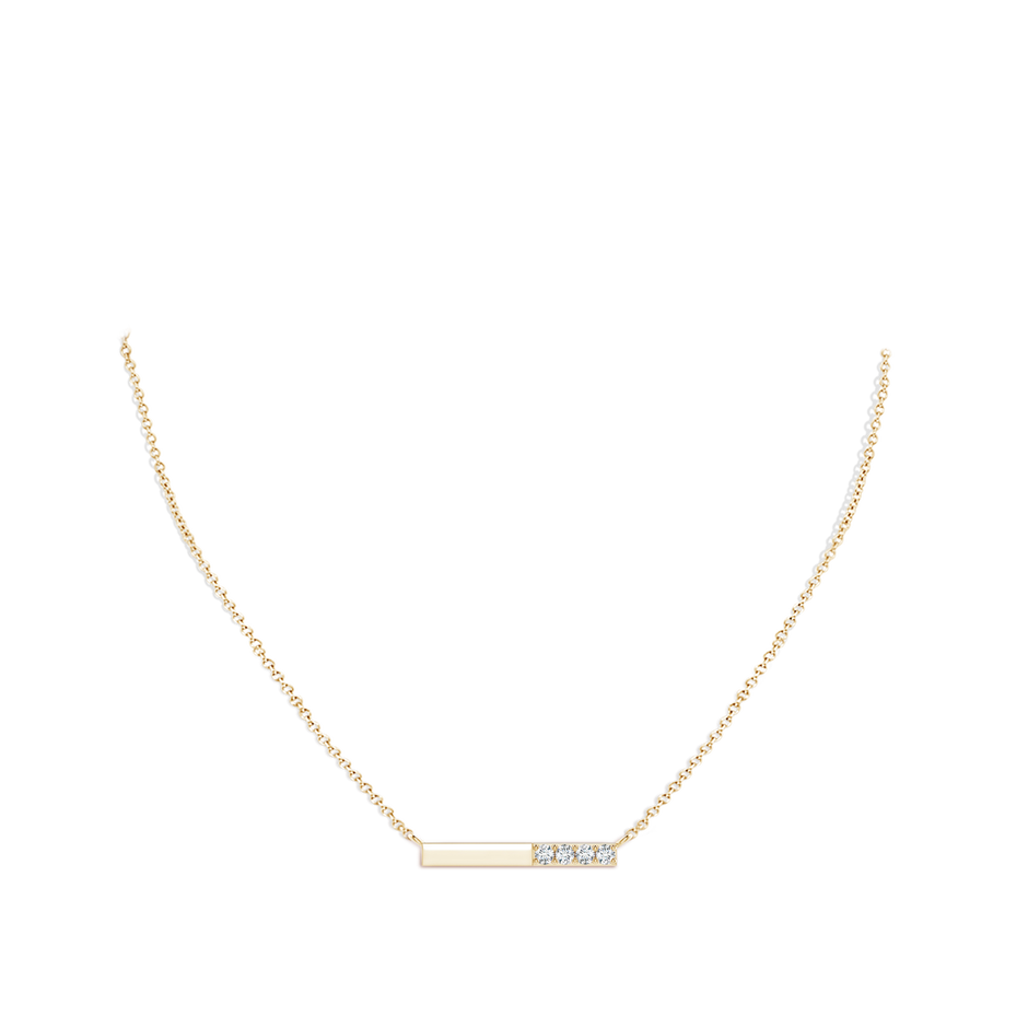 1.9mm GVS2 Prong-Set Round Diamond Bar Necklace in Yellow Gold pen