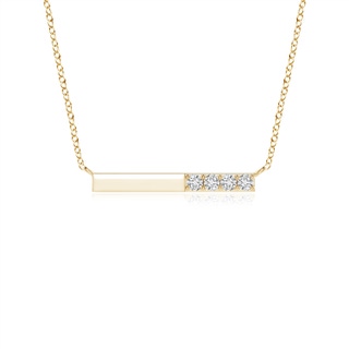 1.9mm HSI2 Prong-Set Round Diamond Bar Necklace in Yellow Gold