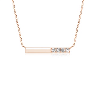 1.9mm IJI1I2 Prong-Set Round Diamond Bar Necklace in 9K Rose Gold