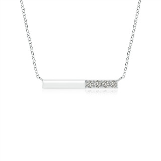 1.9mm KI3 Prong-Set Round Diamond Bar Necklace in P950 Platinum