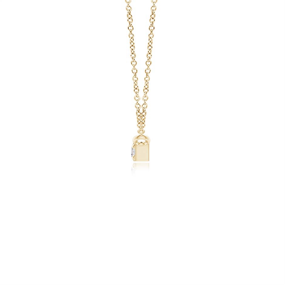 2.3mm IJI1I2 Prong-Set Round Diamond Bar Necklace in Yellow Gold side 199