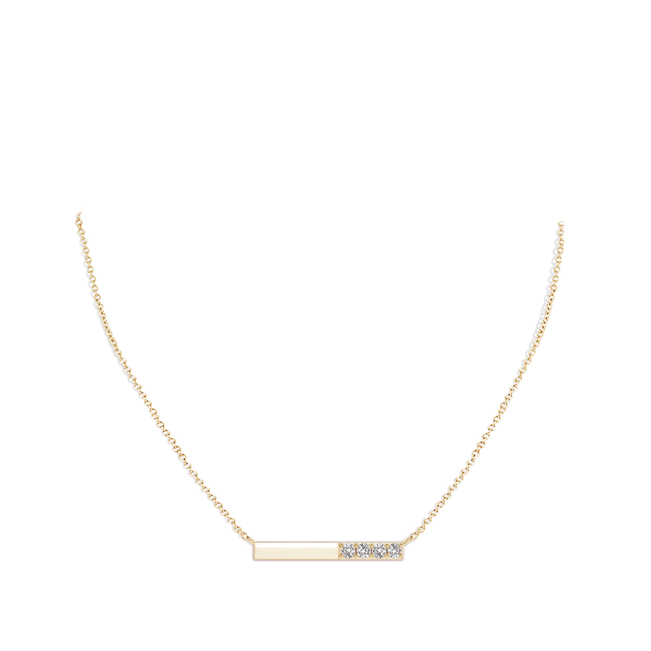 2.3mm IJI1I2 Prong-Set Round Diamond Bar Necklace in Yellow Gold pen