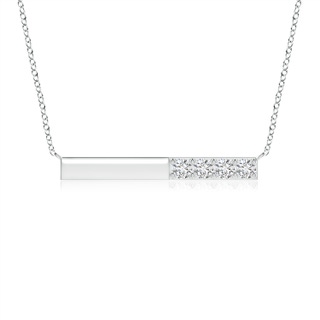 3.75mm HSI2 Prong-Set Round Diamond Bar Necklace in P950 Platinum