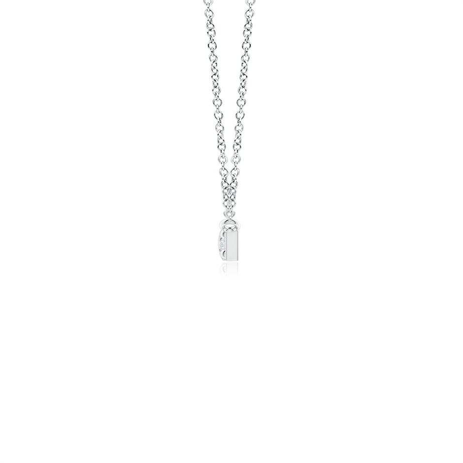 3.75mm HSI2 Prong-Set Round Diamond Bar Necklace in P950 Platinum side 199