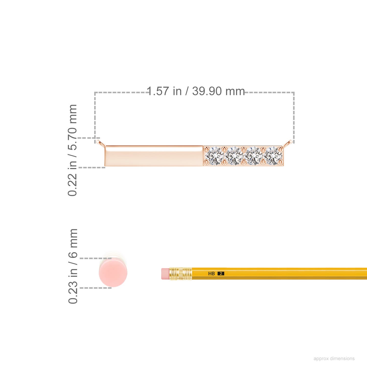 I-J, I1-I2 / 0.76 CT / 14 KT Rose Gold