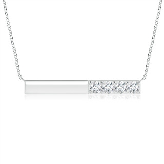 4.6mm GVS2 Prong-Set Round Diamond Bar Necklace in P950 Platinum