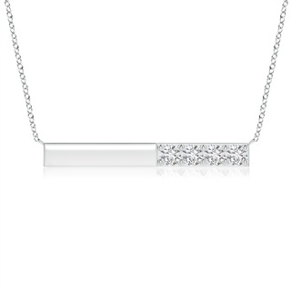 4.6mm HSI2 Prong-Set Round Diamond Bar Necklace in P950 Platinum