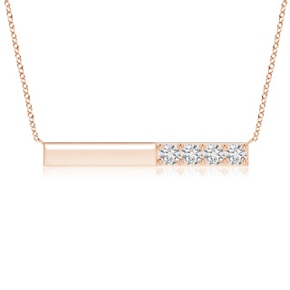4.6mm HSI2 Prong-Set Round Diamond Bar Necklace in Rose Gold