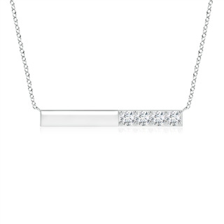 4mm GVS2 Prong-Set Round Diamond Bar Necklace in P950 Platinum