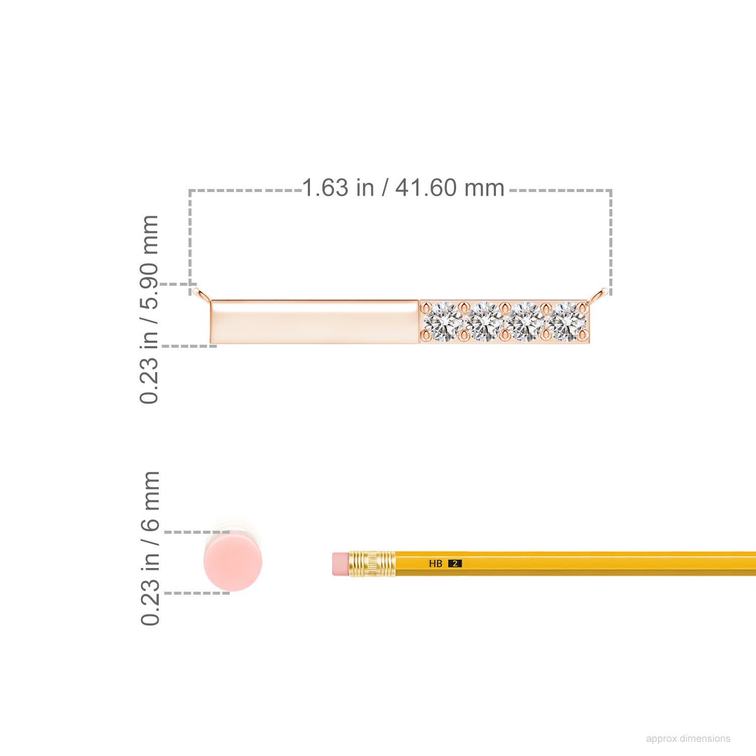 I-J, I1-I2 / 0.92 CT / 14 KT Rose Gold