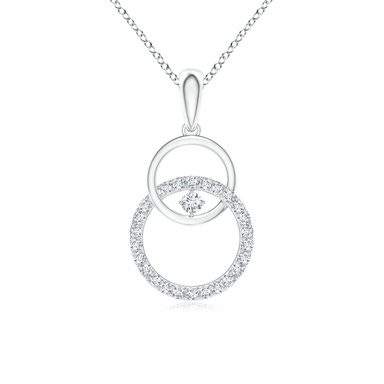 Rocking Diamond Solitaire Drop Pendant | Angara