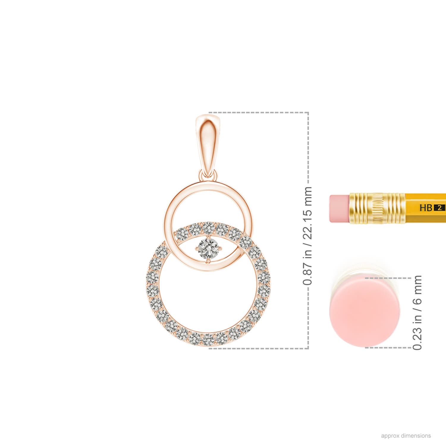 K, I3 / 0.18 CT / 14 KT Rose Gold