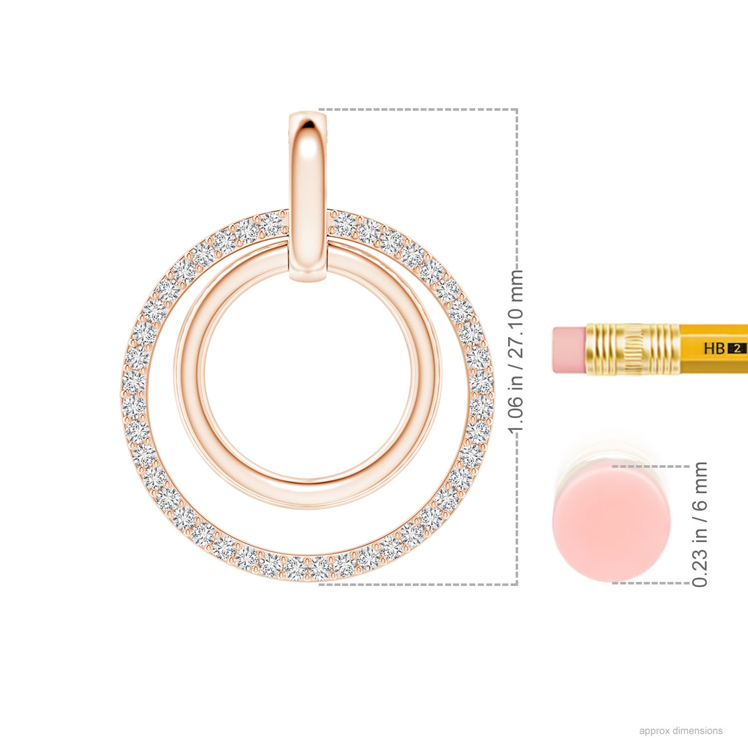 H, SI2 / 0.38 CT / 14 KT Rose Gold