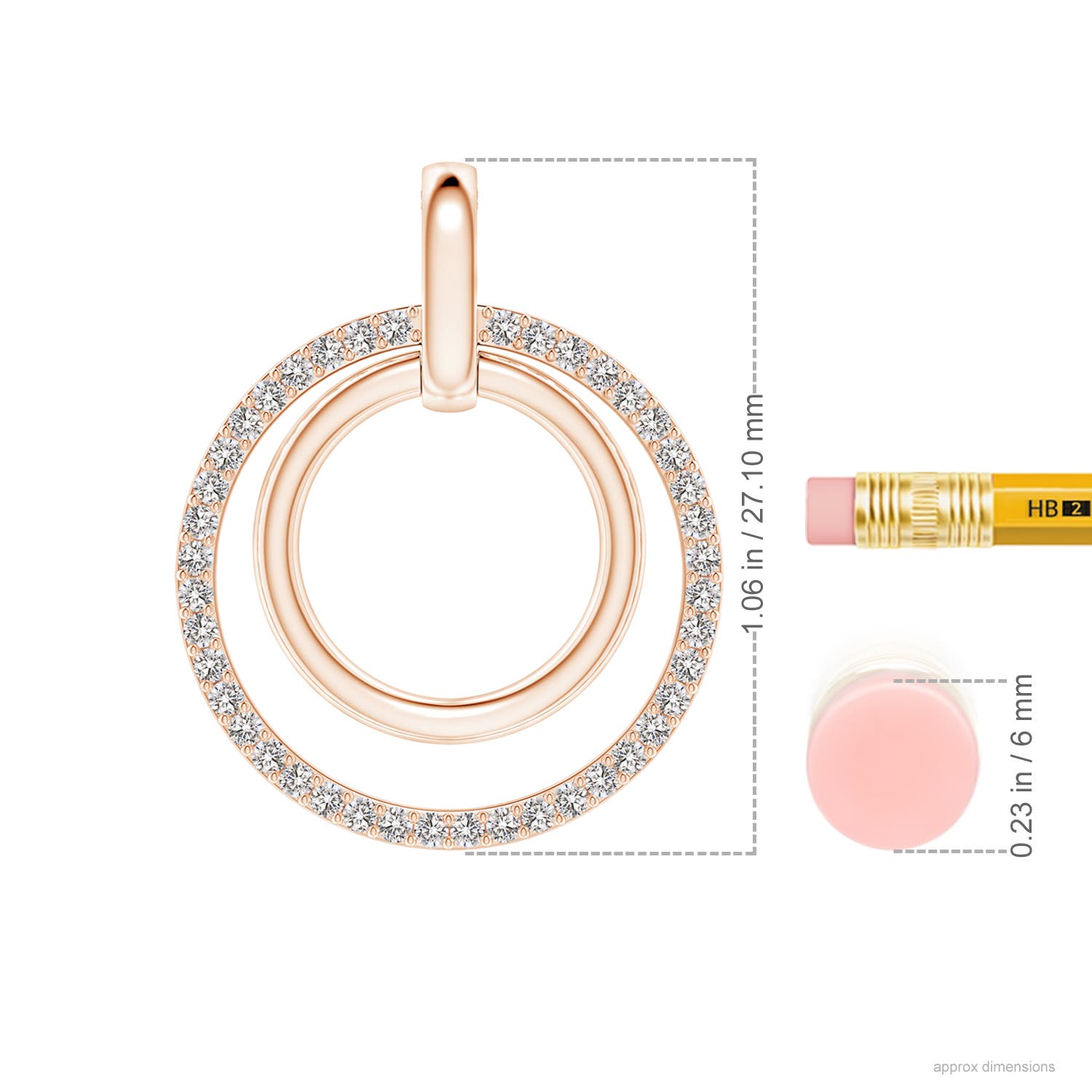 I-J, I1-I2 / 0.38 CT / 14 KT Rose Gold