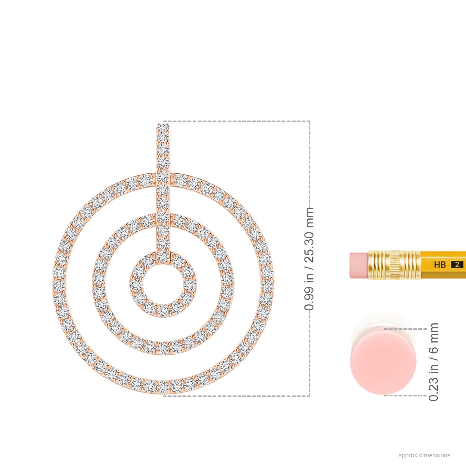 H, SI2 / 0.59 CT / 14 KT Rose Gold