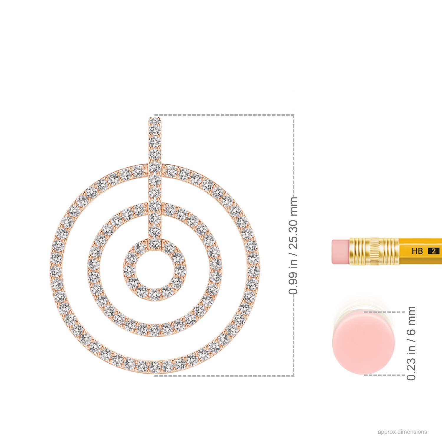 I-J, I1-I2 / 0.59 CT / 14 KT Rose Gold