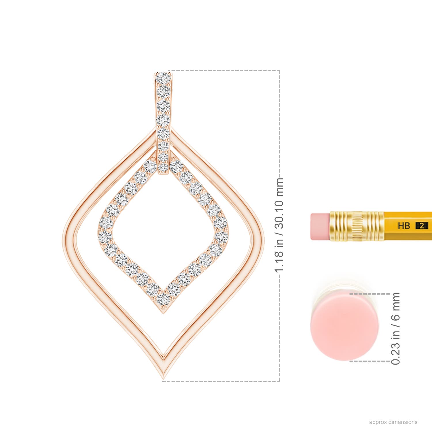 H, SI2 / 0.28 CT / 14 KT Rose Gold