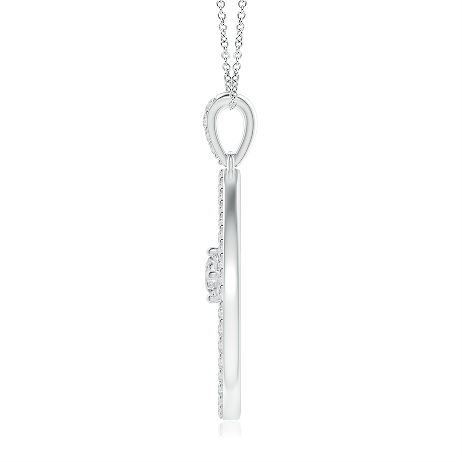 3.5mm HSI2 Double Pear-Shaped Drop Pendant with Dangling Diamond Accent in White Gold Side-1