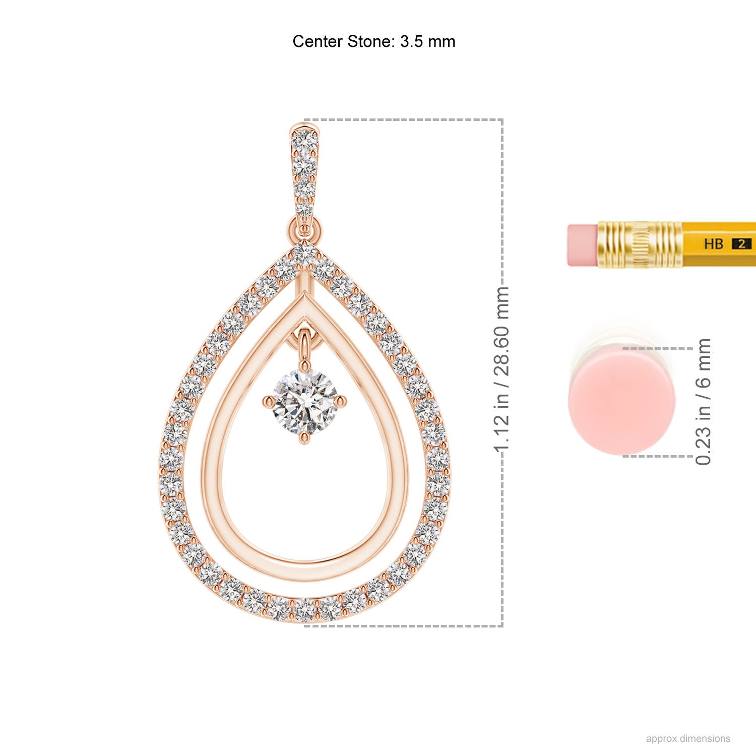 I-J, I1-I2 / 0.5 CT / 14 KT Rose Gold