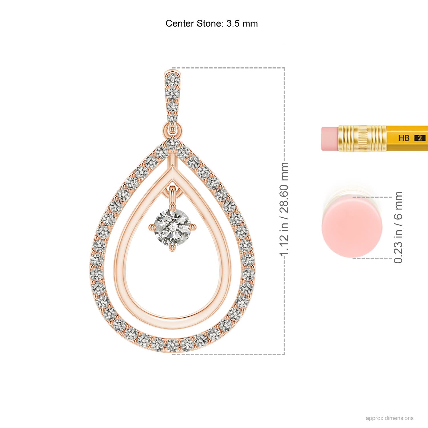 K, I3 / 0.5 CT / 14 KT Rose Gold