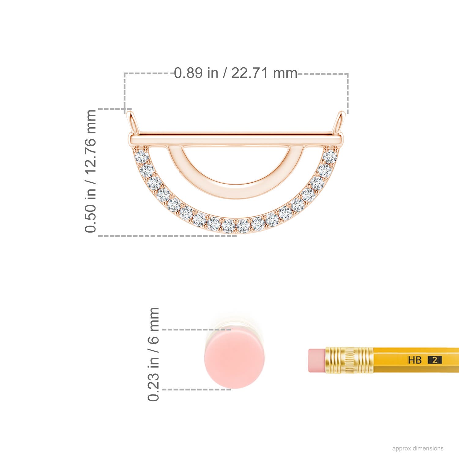 F-G, VS / 0.2 CT / 14 KT Rose Gold