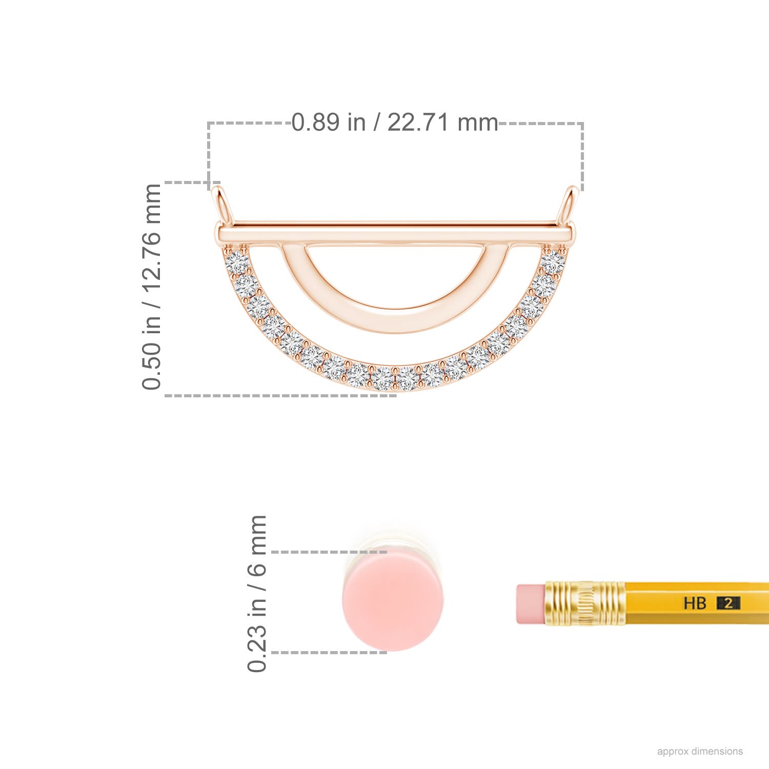 H, SI2 / 0.2 CT / 14 KT Rose Gold