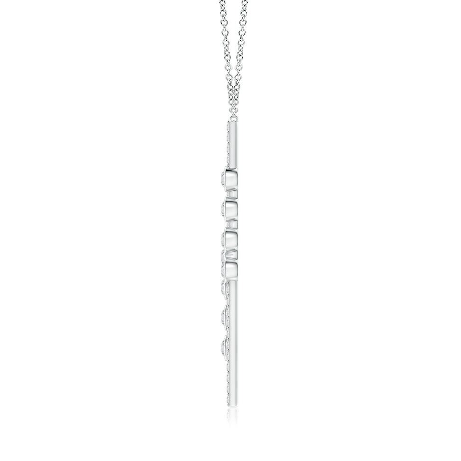 2.1mm HSI2 Double Vertical Bar Pendant with Bezel-Set Diamonds in White Gold side-1