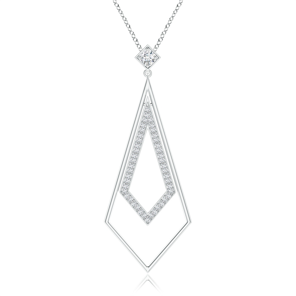 3.1mm GVS2 Diamond Double Kite Drop Pendant in White Gold