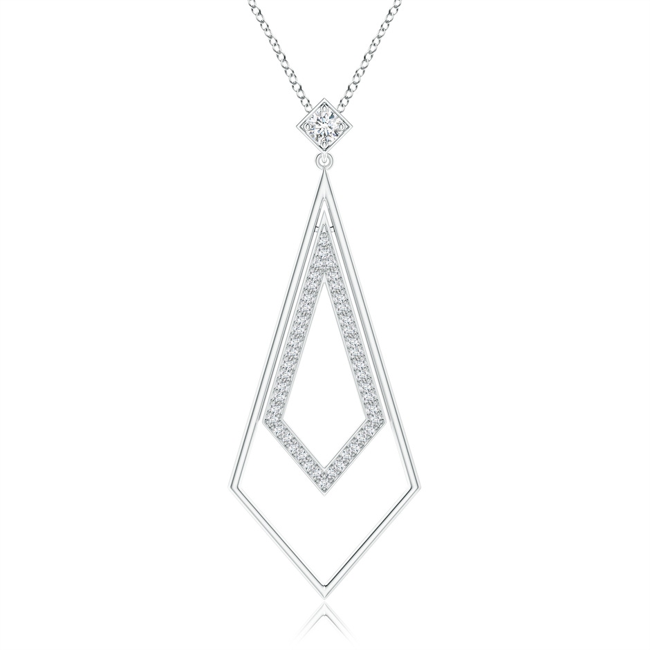 3.1mm GVS2 Diamond Double Kite Drop Pendant in White Gold 