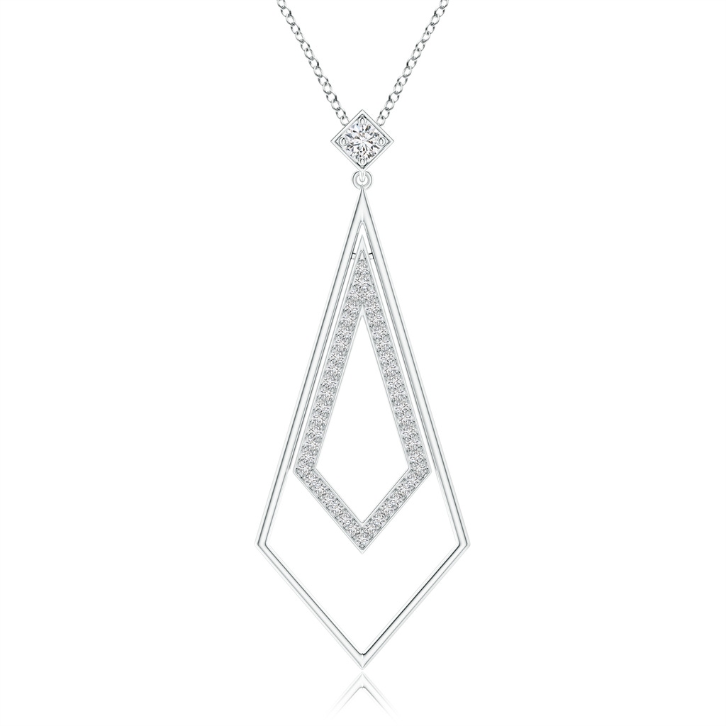 3.1mm HSI2 Diamond Double Kite Drop Pendant in White Gold