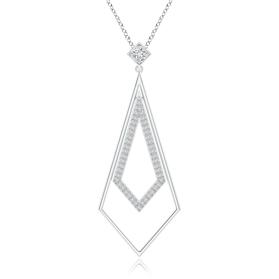 3.1mm HSI2 Diamond Double Kite Drop Pendant in White Gold 