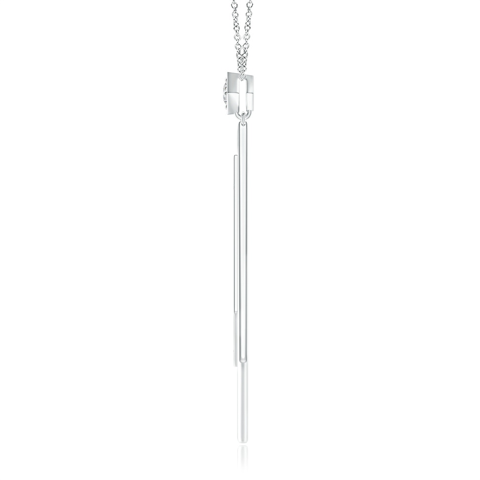 3.1mm HSI2 Diamond Double Kite Drop Pendant in White Gold side 1