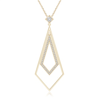 3.1mm HSI2 Diamond Double Kite Drop Pendant in Yellow Gold